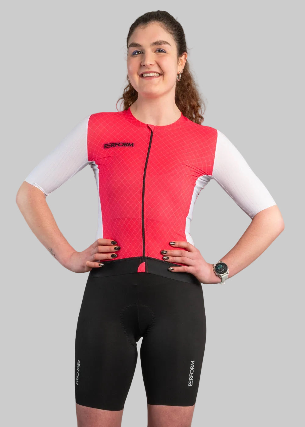 TechBoost | Aero Jersey | Raspberry/Wit | Dames