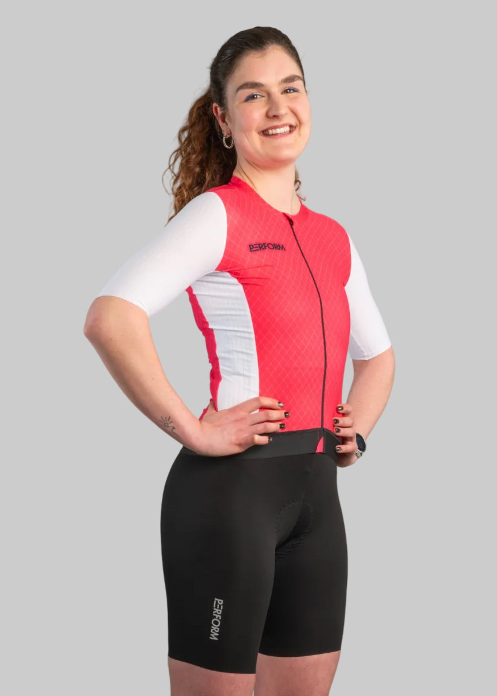 TechBoost | Aero Jersey | Raspberry/Wit | Dames