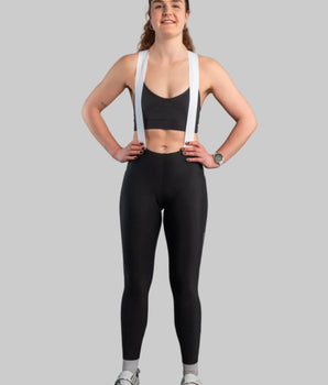 TechBoost | Cycling Long Bib | Black | Women