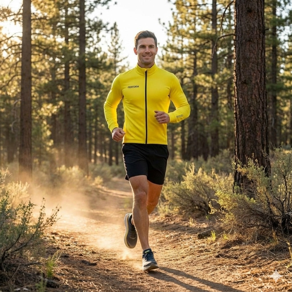 TechBoost | Running Jacket | Fluo Geel | Heren