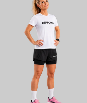 TechBoost | 2 in 1 Shorts | Dames | zwart