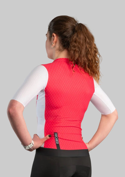 TechBoost | Aero Jersey | Raspberry/Wit | Dames