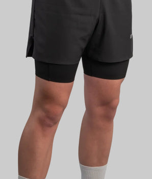 TechBoost | 2 in 1 Shorts | Heren | zwart