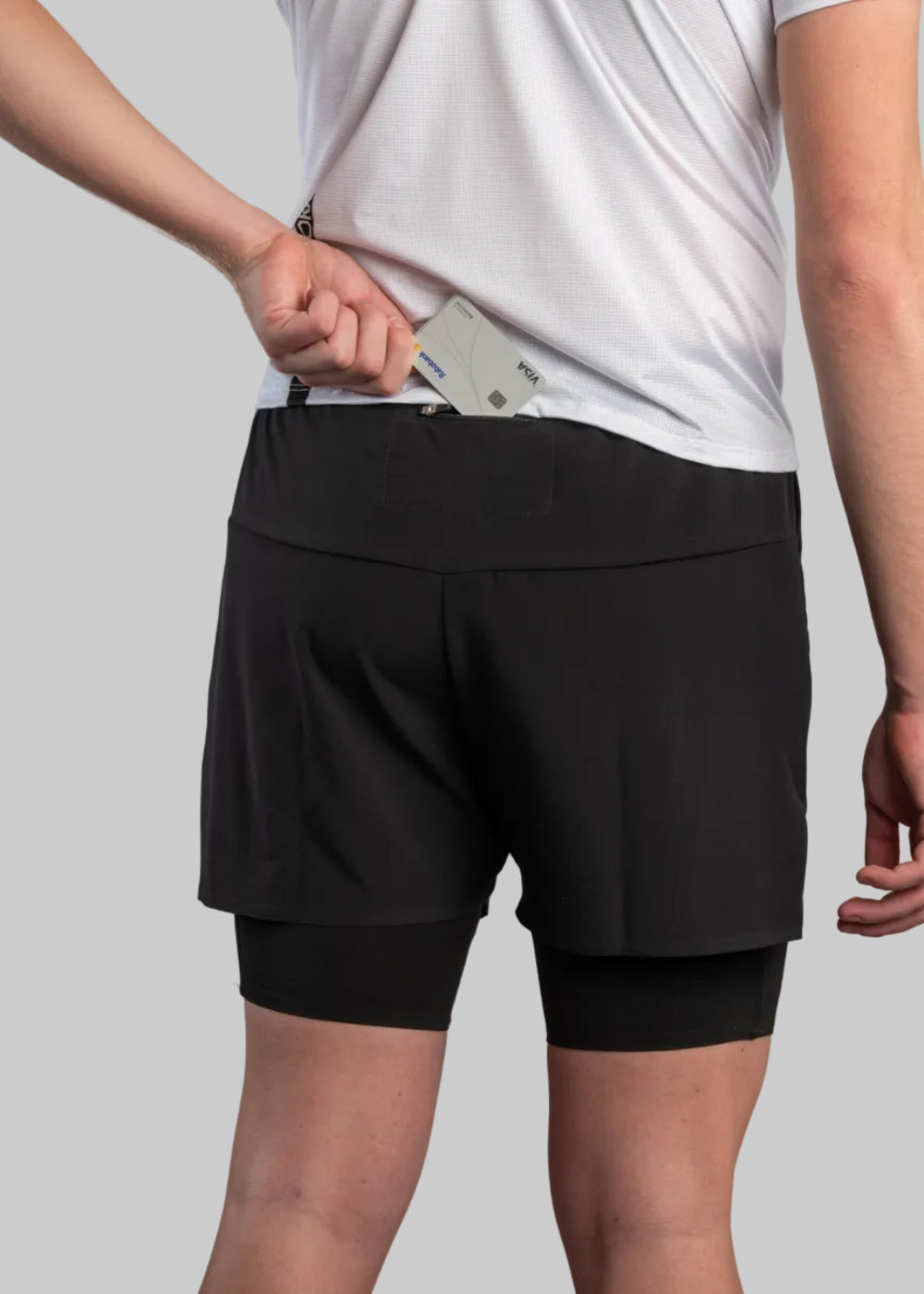 TechBoost | 2 in 1 Shorts | Heren | zwart