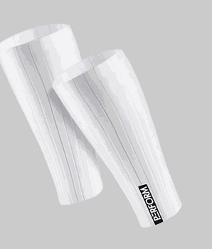 TechBoost Aero Tubes white compression sleeves for cycling and running performance enhancement