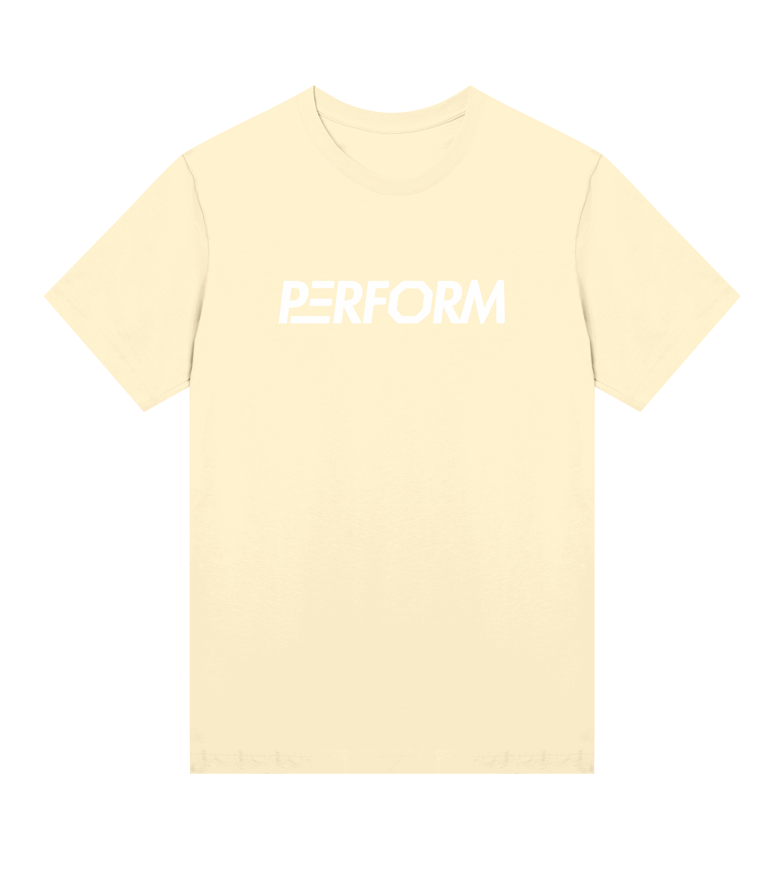 Off Duty dames T-shirt van biologisch katoen met Perform opdruk, comfortabel en minimalistisch